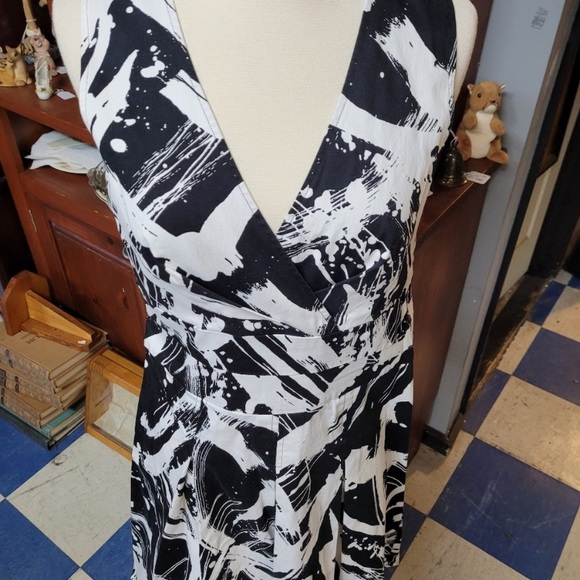 Paint Splatter Abstract Print Dress 👗 - Picture 3 of 8